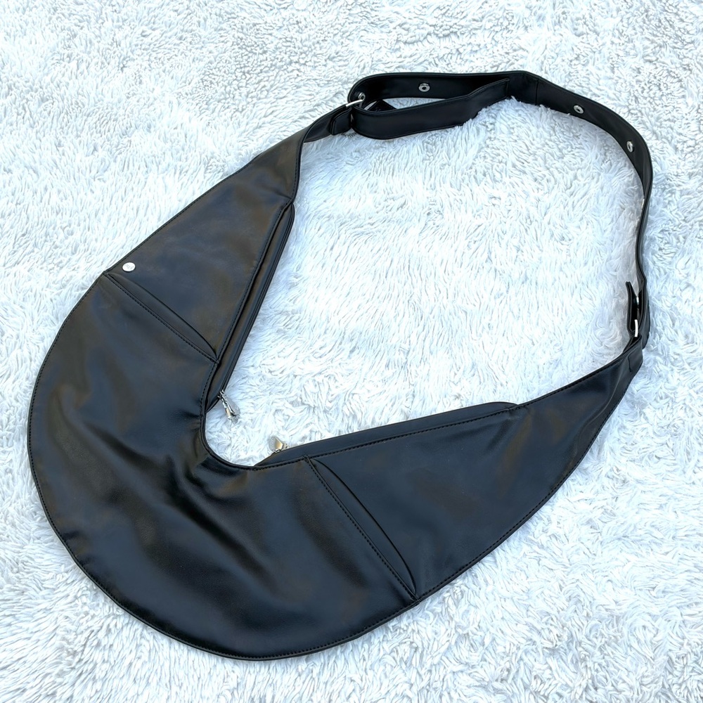 Sash Black Faux Leather NWOT Bag